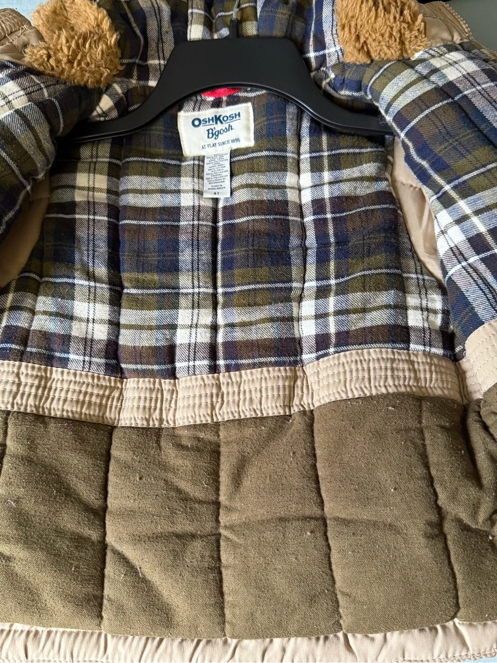 OshKosh B’gosh Unisex Toddler Heavyweight Winter Parka Jacket - Beige, Size 4T
